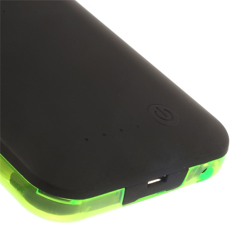 IFANS MFI Certified for iPhone 6 6s External Backup Battery Case 3100mAh w/ Extra Bumper - Black / Green-5