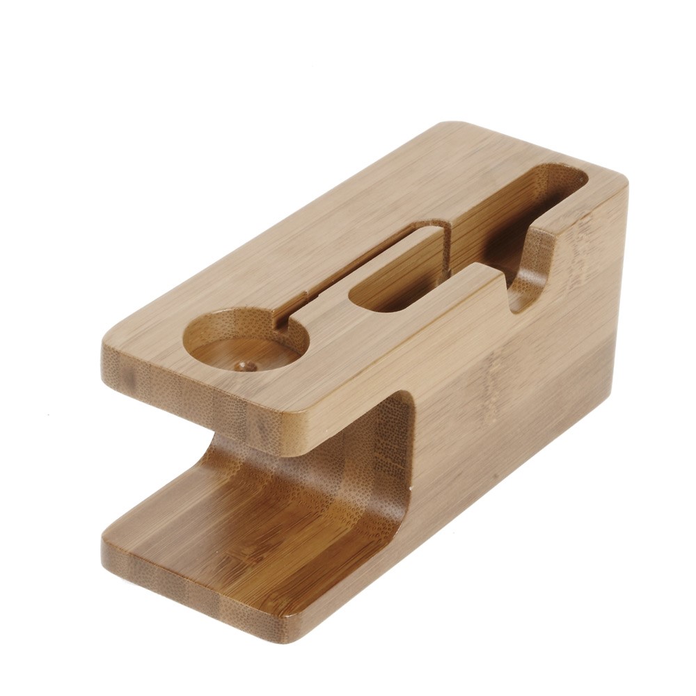 Wood Charging Holder Display Bracket for iPhone 6 / Apple Watch 38mm / 42 mm, etc-2