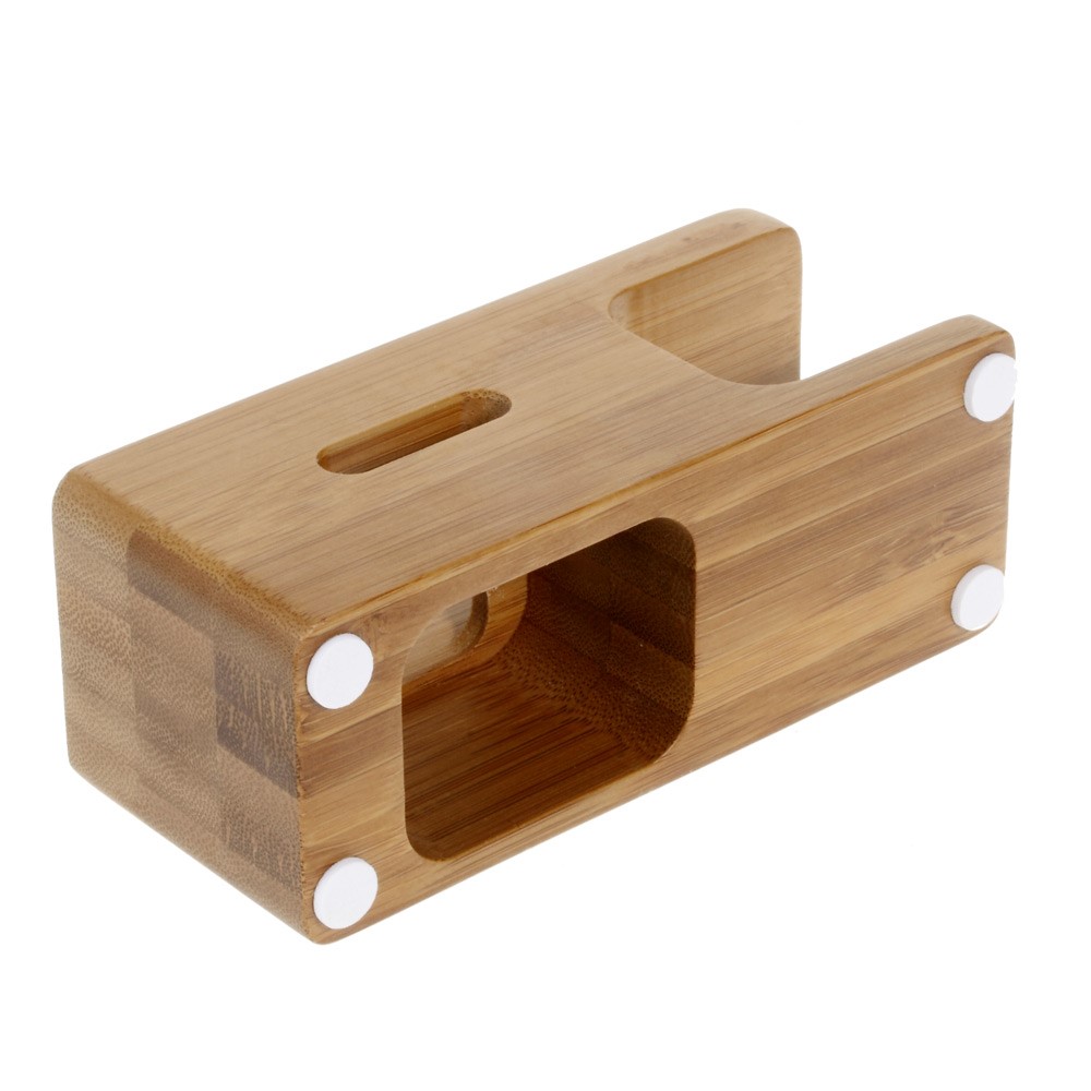 Wood Charging Holder Display Bracket for iPhone 6 / Apple Watch 38mm / 42 mm, etc-5