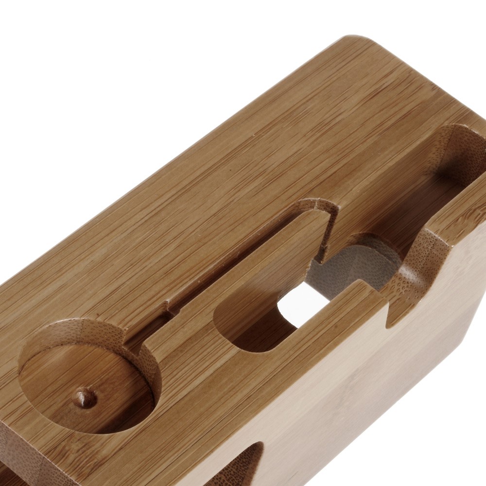 Wood Charging Holder Display Bracket for iPhone 6 / Apple Watch 38mm / 42 mm, etc-7