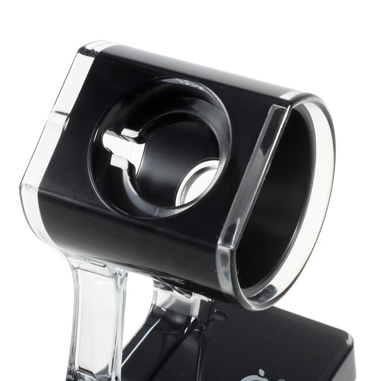 Two-color Plastic Magnetic Charging Stand for Apple Watch - Black-4