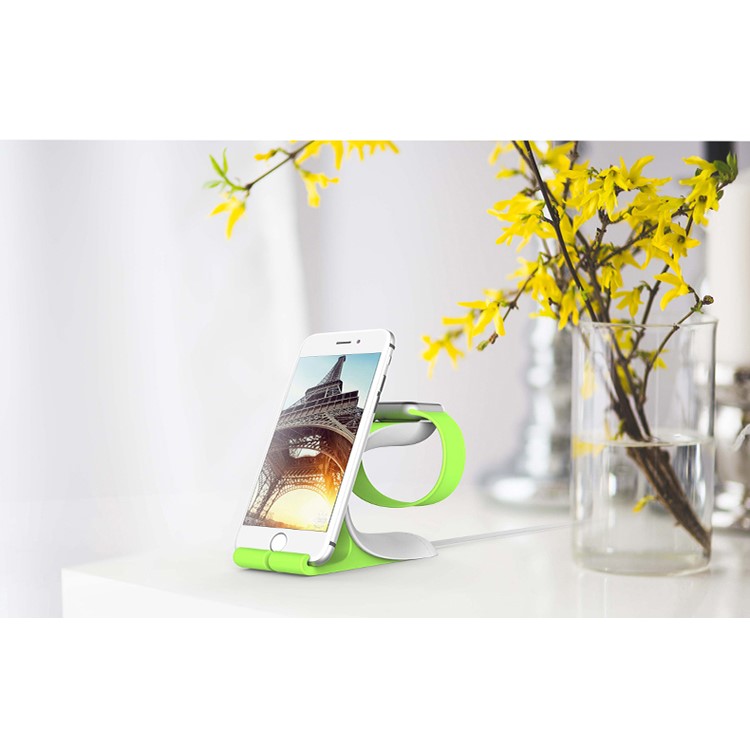 LOCA Mobius Charging Mount Holder for Apple Watch iPhone iPad Mobile Phone Tablet - Green-10