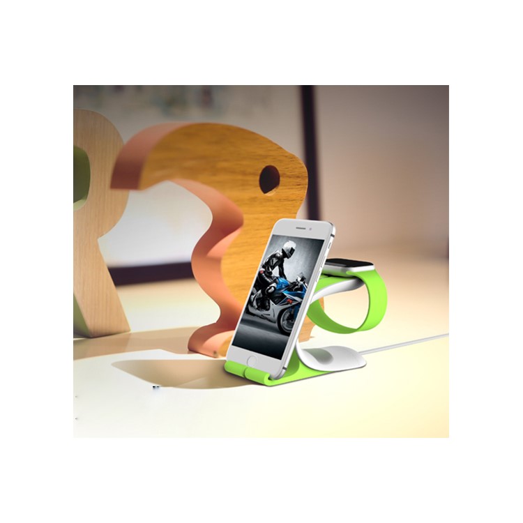 LOCA Mobius Charging Mount Holder for Apple Watch iPhone iPad Mobile Phone Tablet - Green-11