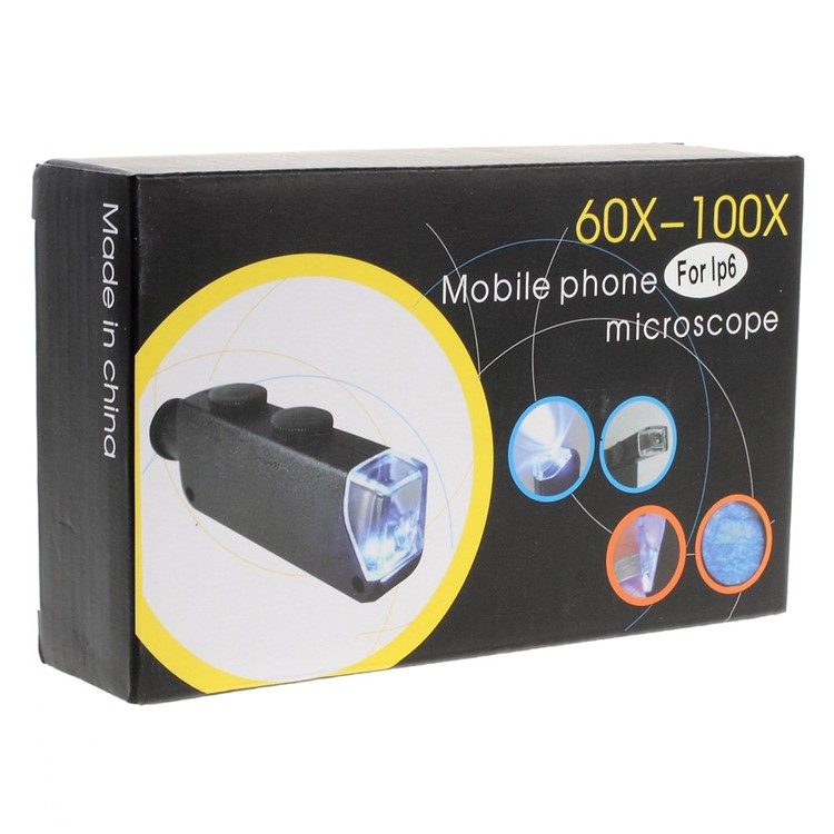 Super 60-100X Zoom Microscope Lens Converter Lens for iPhone 6-10
