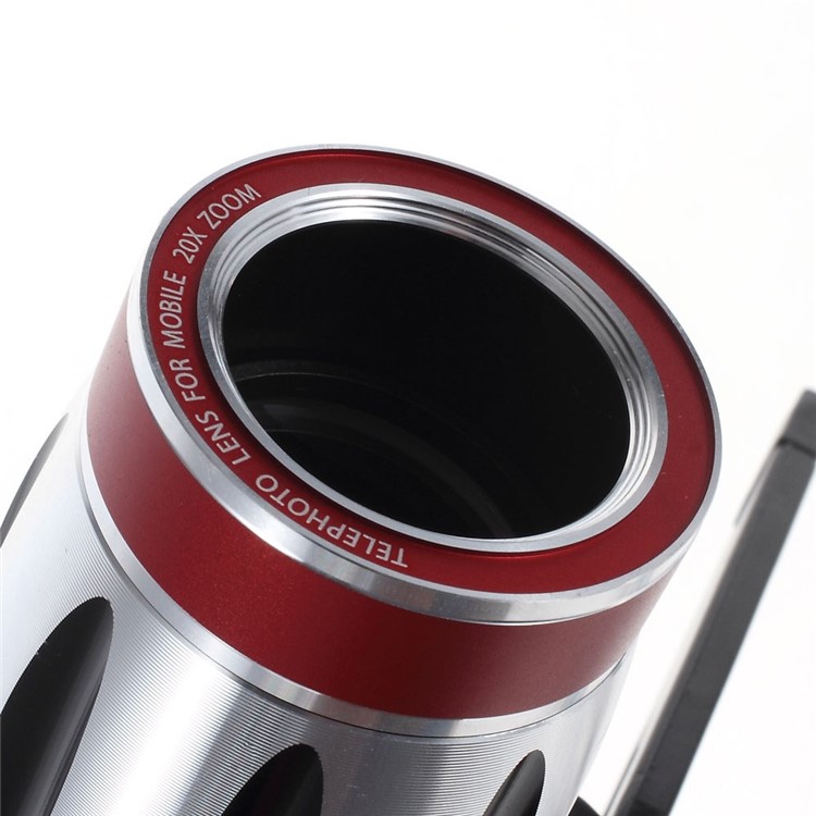 For iPhone 6 Plus 20X Zoom Optical Telescope Telephoto Lens + Mini Tripod + PC Back Case-4