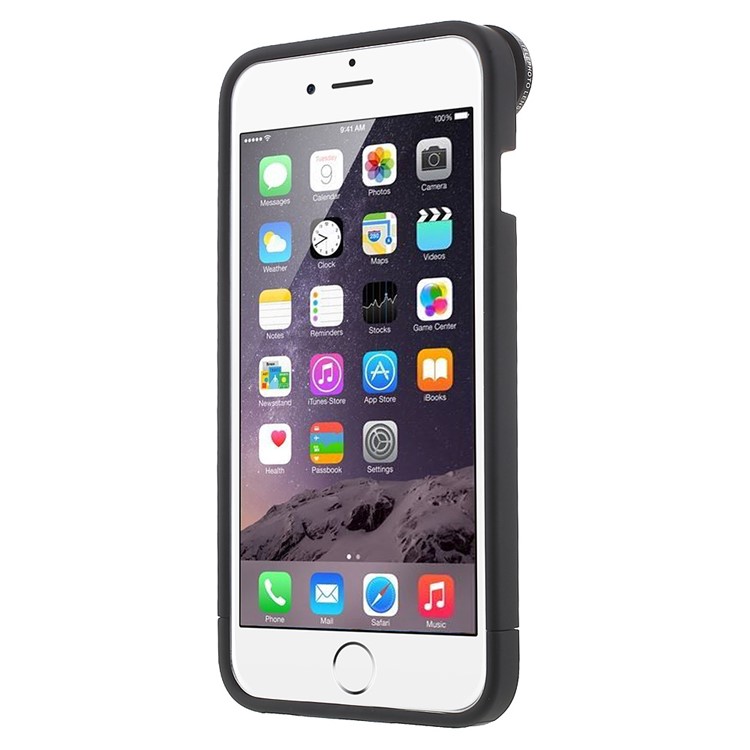 For iPhone 6s Plus / 6 Plus 4 in 1 Wide Angle Macro Lens + Fisheye + 2X Telephoto Camera Lens with Hard Case - Black-2