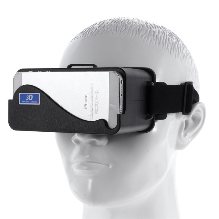 For iPhone SE 5s 5 5c Cardboard Head Mount Plastic Virtual Reality 3D Video Glasses-1