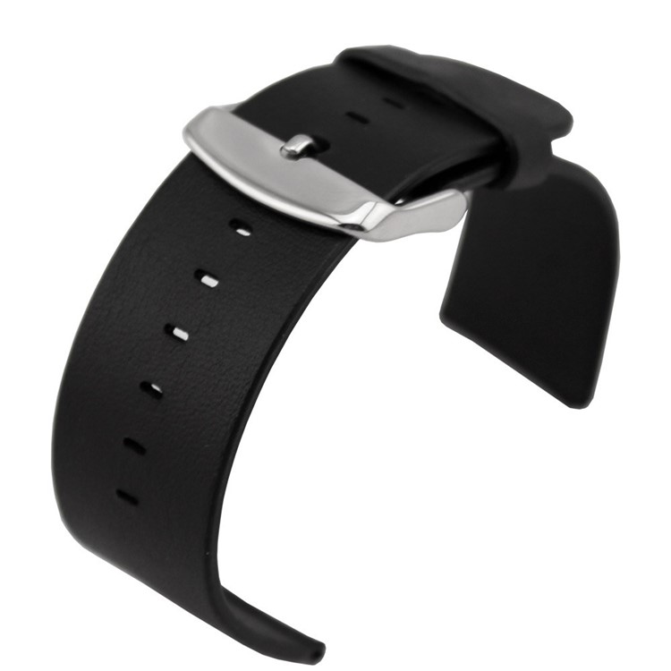 Classic Buckle Genuine Leather Watchband for Apple Watch Series 3 Series 2 Series 1 38mm - Black-2
