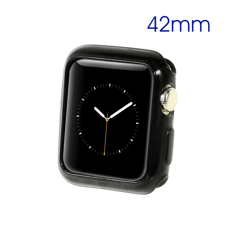 TPU Protective Gel Case for Apple Watch 42mm - Black-1