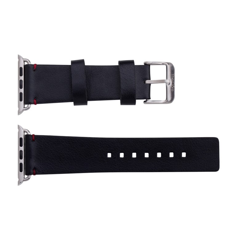 MOMAX Genuine Leather Watchband Wristband for Apple Watch 38mm Series 3 Series 1 Series 2 - Black-7
