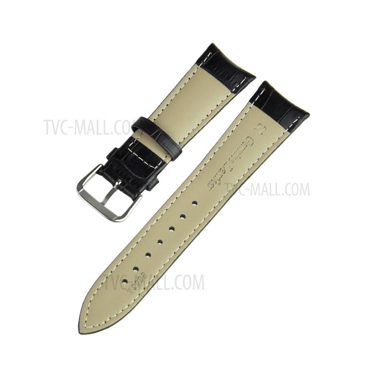 Echtes Leder Armband Für Apple Watch 42mm Serie 3 Serie 2 Serie 1 - Schwarz-2