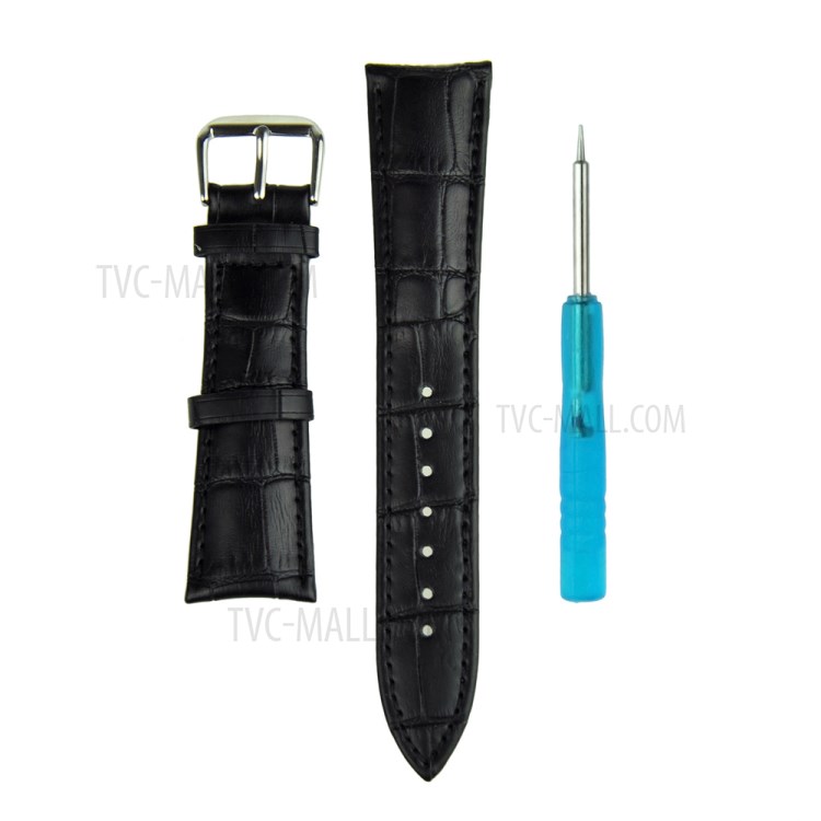 Echtes Leder Armband Für Apple Watch 42mm Serie 3 Serie 2 Serie 1 - Schwarz-3