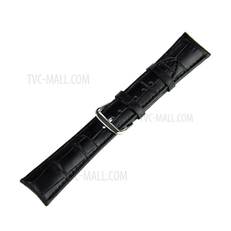 Echtes Leder Armband Für Apple Watch 42mm Serie 3 Serie 2 Serie 1 - Schwarz-4
