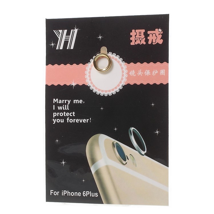 Camera Lens Protective Metal Circle for iPhone 6 Plus 5.5 - Champagne-4
