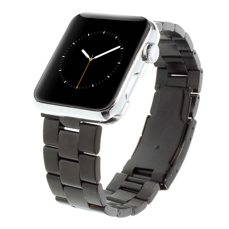 Stainless Steel Classic Buckle Wrist Band for Apple Watch 38mm Series 1 Series 2 Series 3 - Black-1