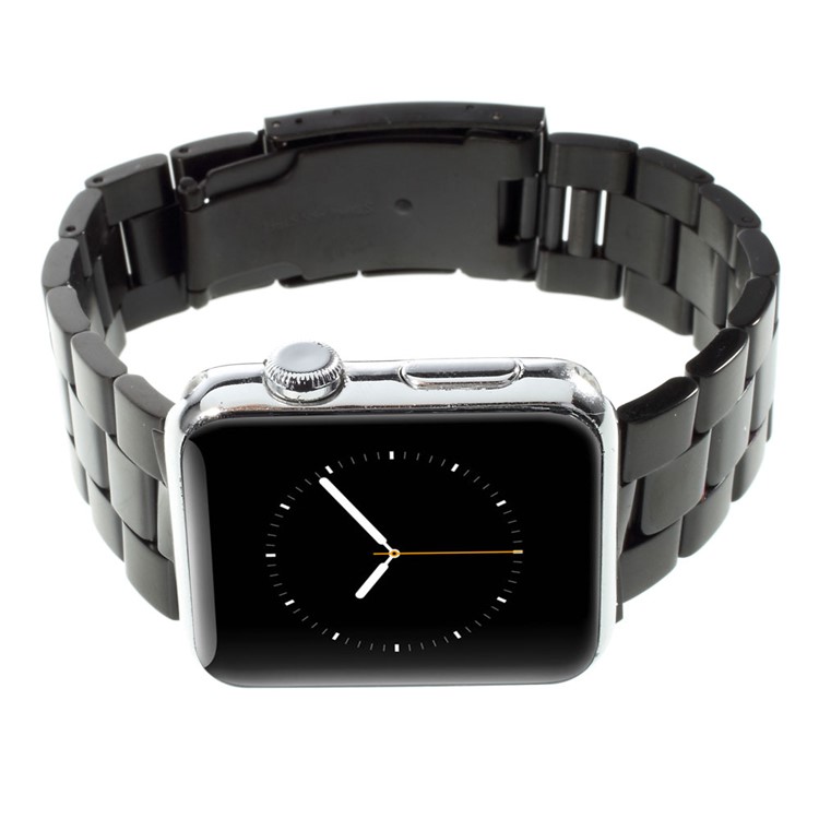 Stainless Steel Classic Buckle Wrist Band for Apple Watch 38mm Series 1 Series 2 Series 3 - Black-2