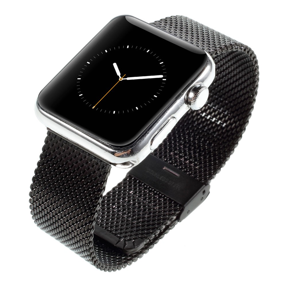 Metal Woven Wrist Watch Band for Apple Watch 42mm Series 3 Series 1 Series 2 - Black-4