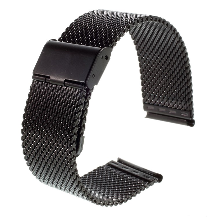 For Apple Watch 38mm Series 1 Series 2 Series 3 Mesh Metal Replacement Strap Wrist Band - Black-4