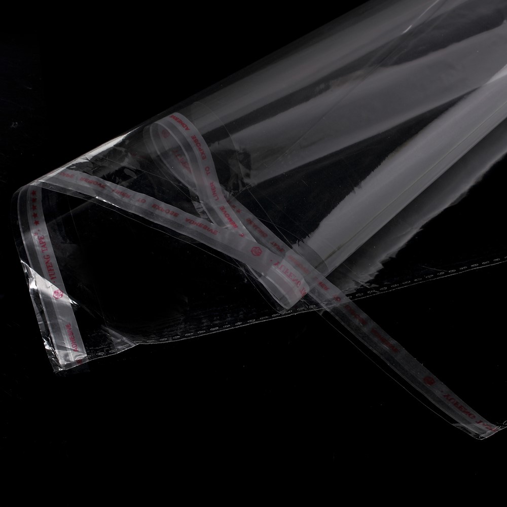 100Pcs/Lot Ultrathin Transparent PE Packing Bag for Accessories / Cloth, Size: 44.5 x 35cm-2