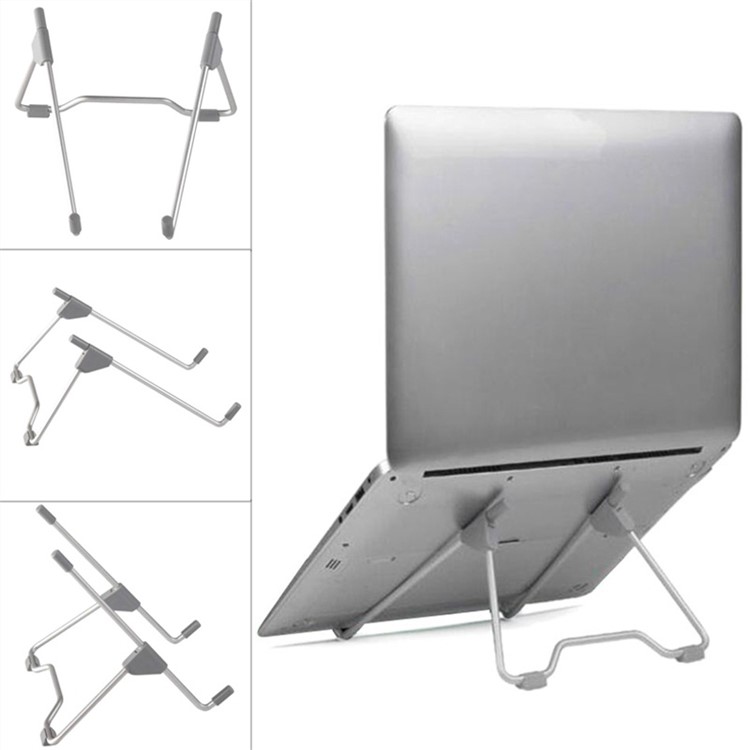 Foldable Adjustable Laptop Stand Computer Radiator Aluminum Alloy Holder Bracket for Tablet Notebook Laptop - Grey-1
