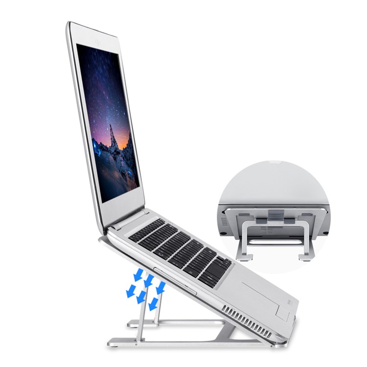 Aluminum Alloy Adjustable Laptop Stand Foldable Cooling Bracket for Laptop/Notebook/iPad-12