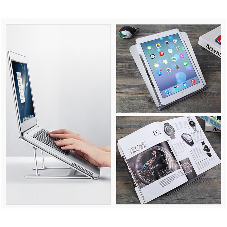 Aluminum Alloy Adjustable Laptop Stand Foldable Cooling Bracket for Laptop/Notebook/iPad-15