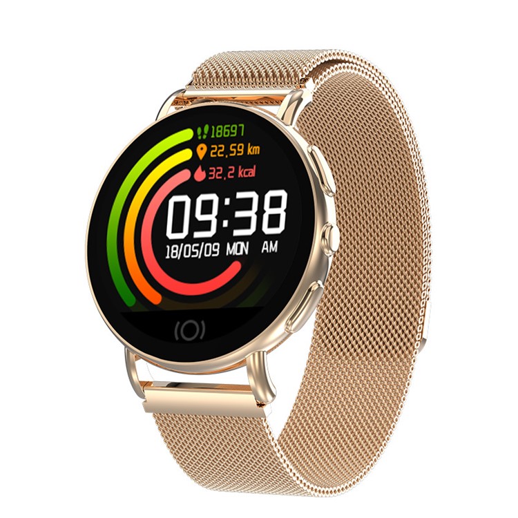 T7 Smart Watch Unisex Sport Watch Motion Record Blood Pressure Smartwatch - Gold