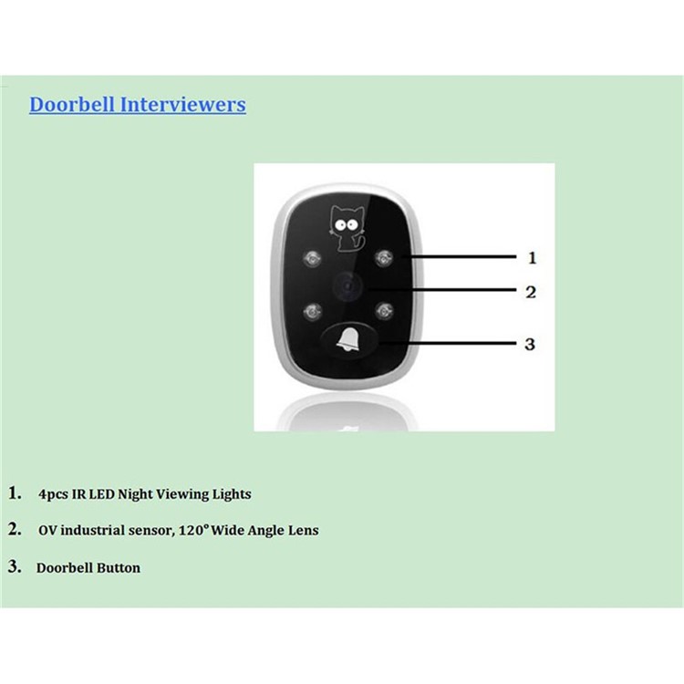 Wireless Video Doorbell Intercom System Support Night Function-12