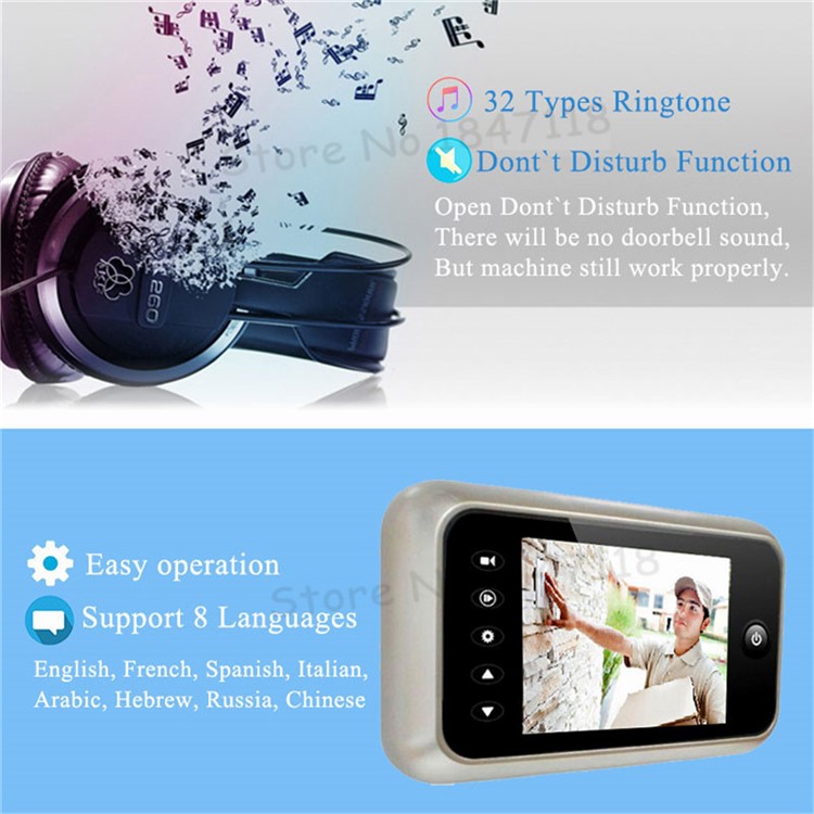Wireless Video Doorbell Intercom System Support Night Function-3