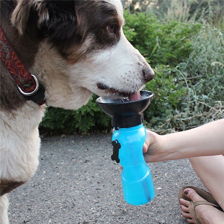 Portable Pet Dog Cat Drink Squeeze Feeding Water Bottle Outdoor Travel - Blue-1