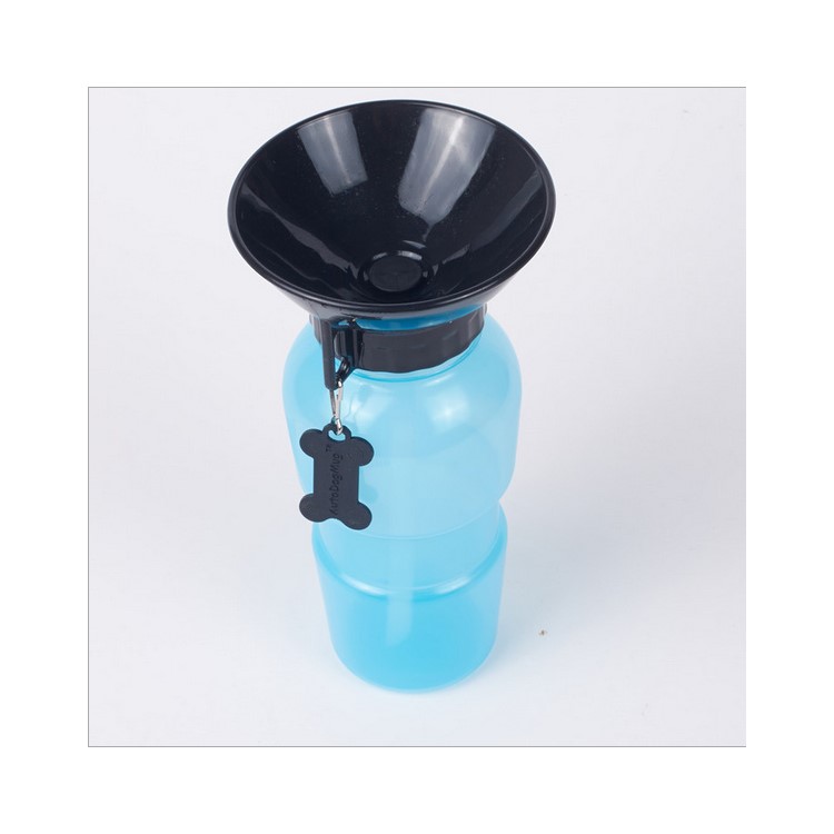 Portable Pet Dog Cat Drink Squeeze Feeding Water Bottle Outdoor Travel - Blue-2