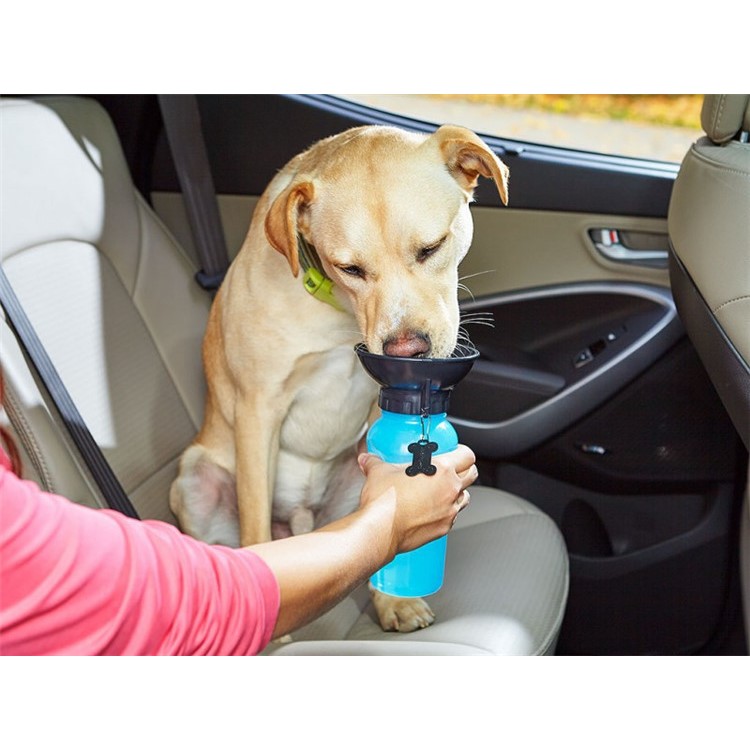 Portable Pet Dog Cat Drink Squeeze Feeding Water Bottle Outdoor Travel - Blue-5