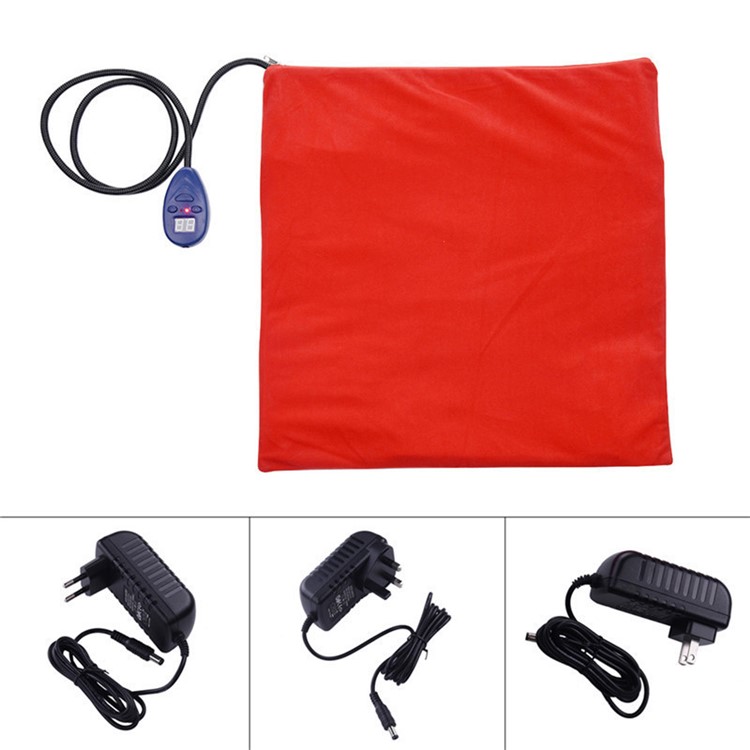 Pet Heating Pad for Dogs Cats Safety Chew Resistant Cord Waterproof Surface - Red / US Plug-4