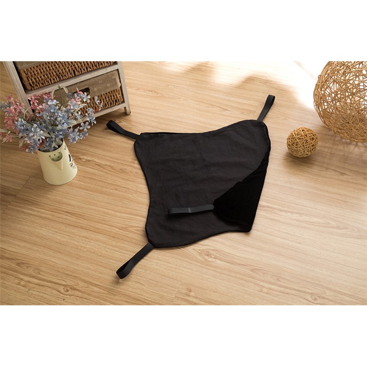 Reversible Cat Hanging Hammock Bed Under Chair Table Soft Pet Crib - Black / L Size-2