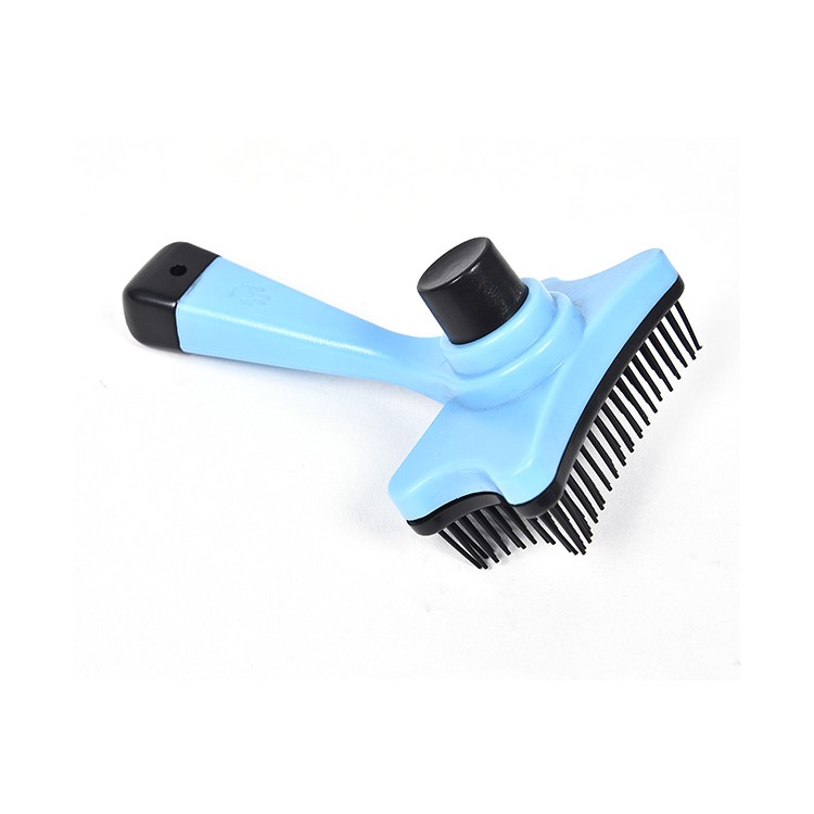 ELITE Pet Cat Dog Multi-function Plastic Hair Removal Grooming Massager - Blue-1