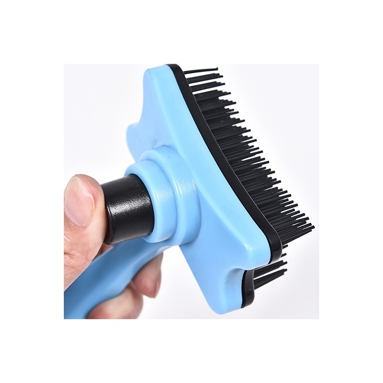 ELITE Pet Cat Dog Multi-function Plastic Hair Removal Grooming Massager - Blue-3