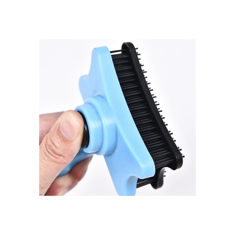 ELITE Pet Cat Dog Multi-function Plastic Hair Removal Grooming Massager - Blue-4