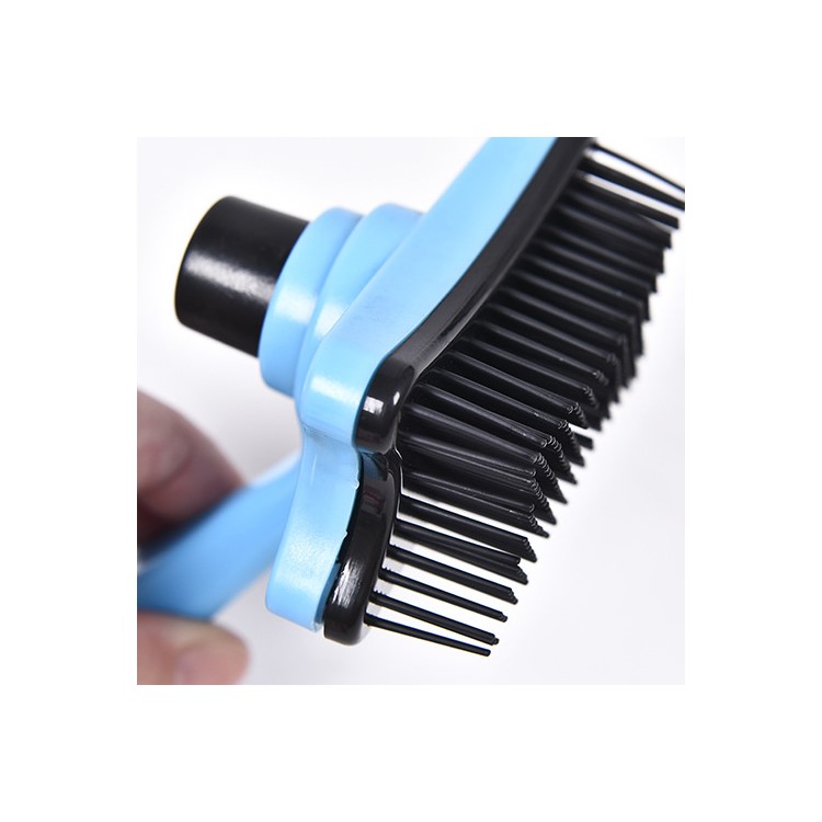 ELITE Pet Cat Dog Multi-function Plastic Hair Removal Grooming Massager - Blue-7