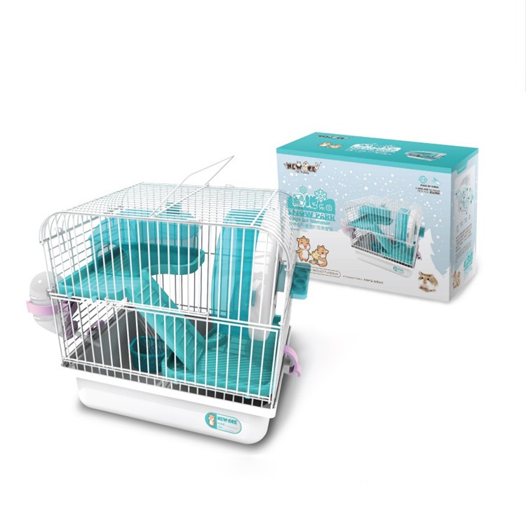 Three Layers Cage Haven House for Hamster Pet - Cyan-1