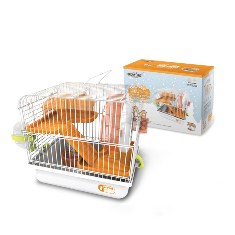 Three Layers Luxury Cage Haven House for Hamster Pet - Orange-1