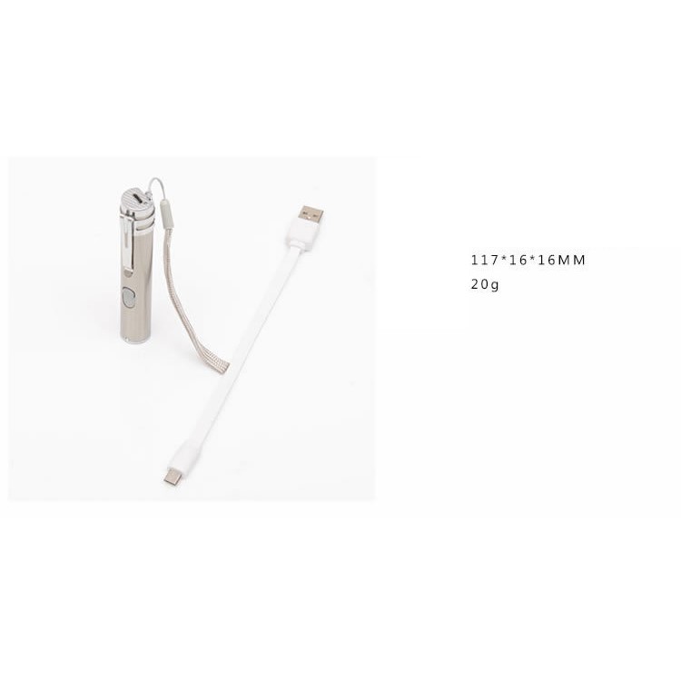2Pcs/Lot 3-in-1 USB Recharging White Red UV LED Torch Interactive Pet Playing Toy-7