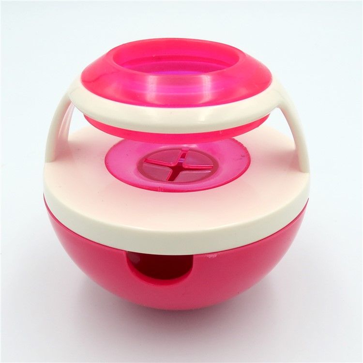 Tumbler Shapes Pet Dog Chew Toy Leaky Food Ball Food Dispenser - Pink-4