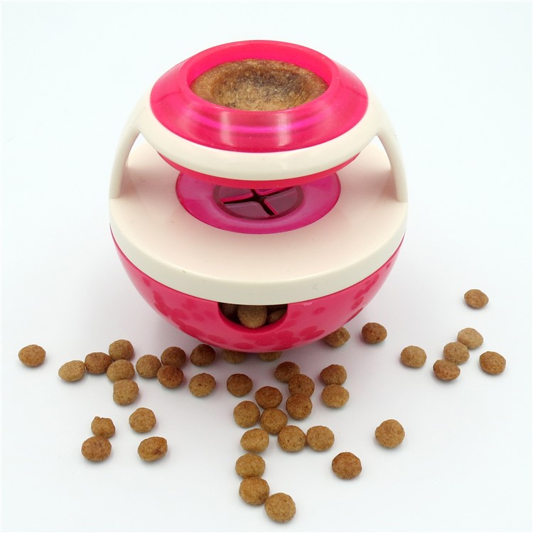 Tumbler Shapes Pet Dog Chew Toy Leaky Food Ball Food Dispenser - Pink-5