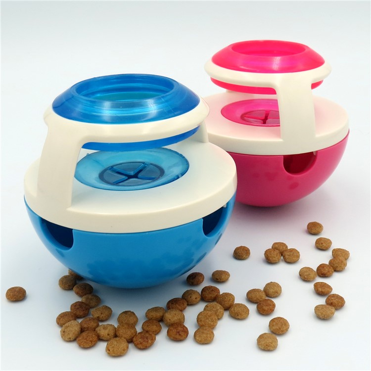 Tumbler Shapes Pet Dog Chew Toy Leaky Food Ball Food Dispenser - Pink-6