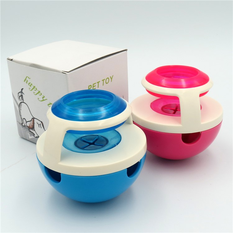 Tumbler Shapes Pet Dog Chew Toy Leaky Food Ball Food Dispenser - Pink-8
