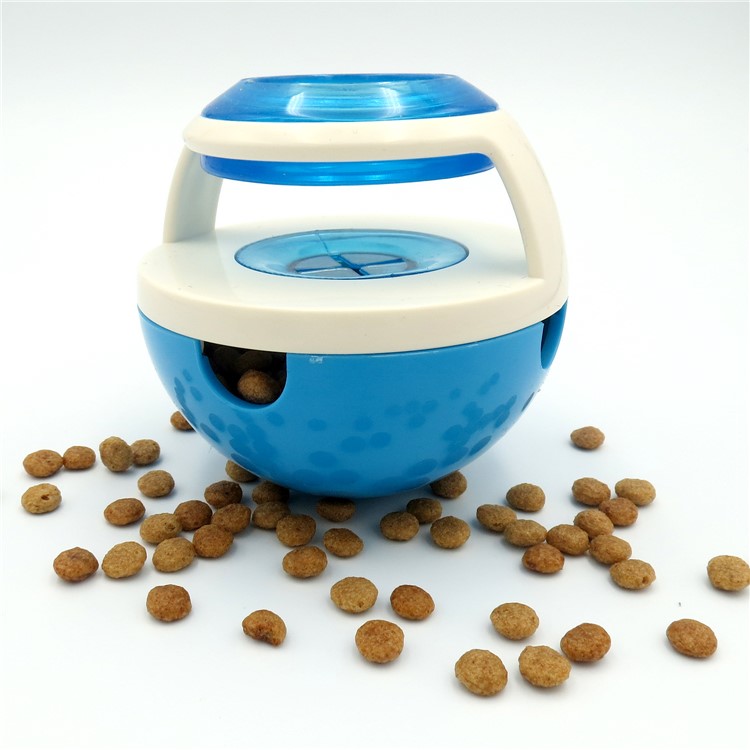 Tumbler Shaped Leaky Food Ball Funny Pet Dog Puppy Food Dispenser - Blue-1
