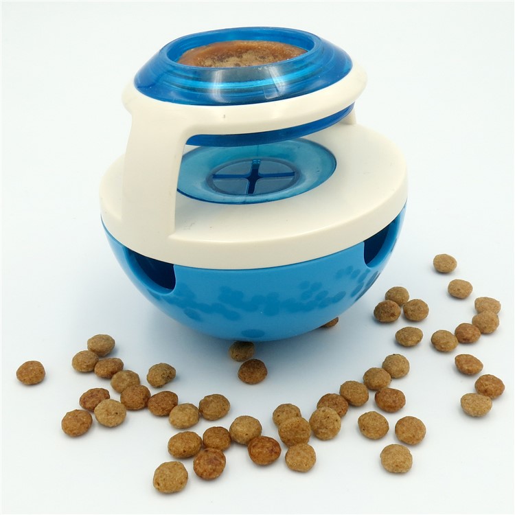 Tumbler Shaped Leaky Food Ball Funny Pet Dog Puppy Food Dispenser - Blue-4