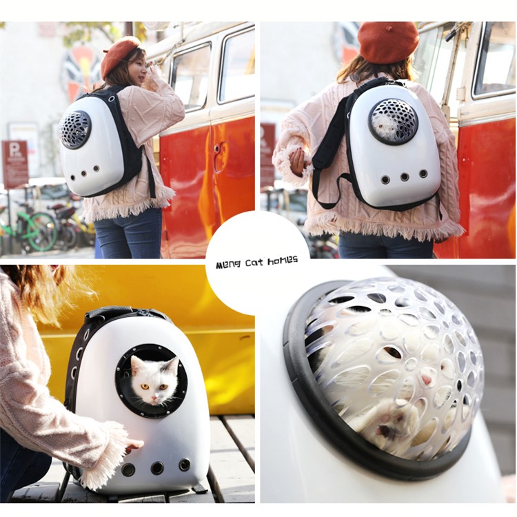 17cm Transparent Acrylic Breathable Dome Cover for Pet Carrier Bag - Multiple Holes-2