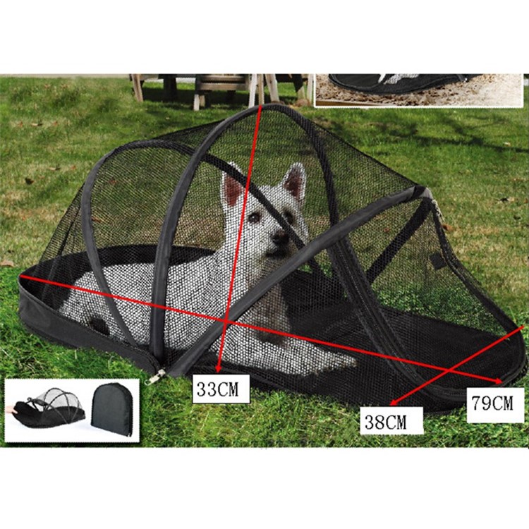 Portable Polyester Outdoors Folding Dog Cage Fence Pet House Tent Dome for Small Cats and Dogs-3