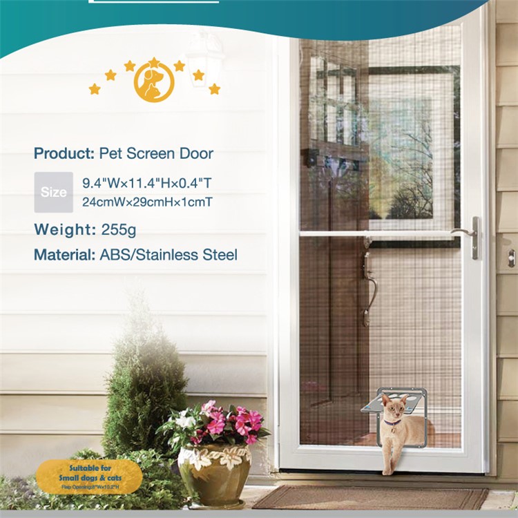 Claw Print Design Magnetic Pet Screen Door Window for Small Cat Dog-7